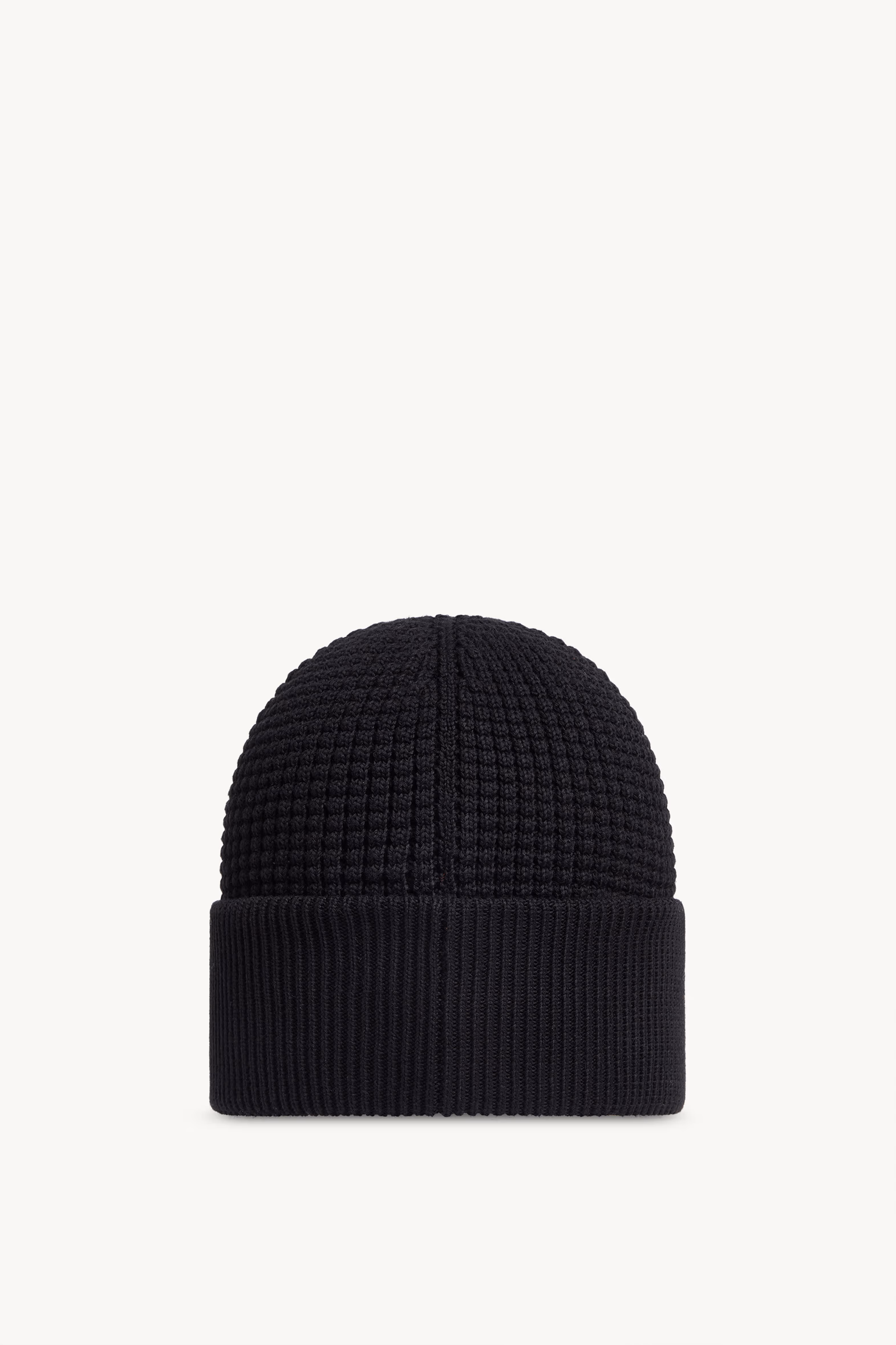 Logo Cotton Beanie Men Black Moncler 4